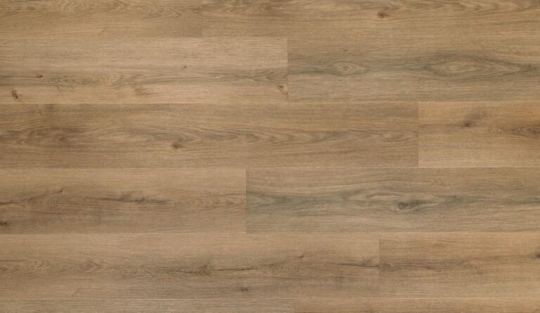 Hellbrauner Dielenboden in Holzoptik mit natürlichen Maserungen.