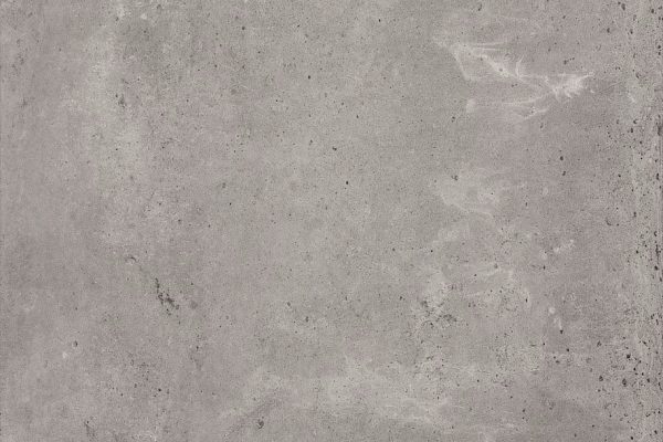 Eine schlichte, graue Betonoberfläche mit subtiler Textur, schwachen Streifen und kleinen Sprenkeln überall.